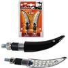 Lampa COPPIA FANALINI INDICATORI DI DIREZIONE FRECCIA LUCE A LED ARANCIONE KATANA 12 V NERE LAMPA