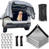 GOUYENG Rete Ombreggiante per Cani,Rete Ombreggiata 3x4m,Telo Ombreggiante Alluminio,Retes Ombreggiantes per Auto,Retes Telo Ombra con Occhielli,Adatto per Auto,Suv,Caravan,Strada,Campeggio