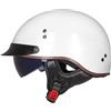 EBAYIN Caschi Cromwell Jet e Demi-Jet Casco Moto A Mezzo Casco Retrò Harley Casco Anticollisione Di Sicurezza Per Scooter Chopper Cruiser DOT / ECE Con Occhiali A Sgancio Rapido,L-XXL=（63~64cm）