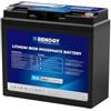 Renogy Batteria al litio LiFePO4 da 12 V, 20 Ah, con protezione BMS, 4000 cicli, batteria solare da 12 V, 20 Ah, per motore da traino, cabine, camper, IP65