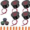 Youmile 5 pz DC 5-100V Voltmetro digitale LED Display digitale Voltmetro automatico Rilevatore di tensione per auto Tester Monitor con tappo a manopola per moto Barca Camion Camper Caravan(Rosso)