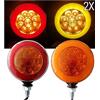 Generic 2x Fanalino Sotto Specchio Luce Ingombro Laterale Arancio Rosso Neon Camion