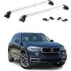 OMAC Barre Portatutto Trasversali TÜV geprüft per BMW X5 F15 2013-2018 - Bloccabile (4 Schlösser) - Max 100 kg - Robuste Befestigung Argento