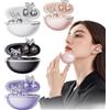 Generico Clip-on Wireless Bluetooth 6.0 Earbuds Open Arch Headphones with Detachable Butterfly Earrings, IPX5 Waterproof, 50 Hours Playtime, Jewelry Earrings, Party Gifts for Womenc (3)
