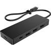 HP Hub Multi porta USB-C G3, Compatibile con PC dotati di Porta USB-C, Power Delivery e DisplayPort e con Sistema Operativi Windows 10 e 11, mac e Chrome, Nero