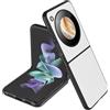 HULLIN Custodia Compatibile Con Nubia Flip 5G (6.9), Cover Protettiva Pelle PU - Bianco
