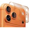 GIOPUEY Pellicola Fotocamera per iPhone 17 PRO Max, Protettore di Caméra Piattaforma dell'Obiettivo, Materiale Metallo Morbido e Leggero, Protezione Fotocamera - Orange 2 Pezzi