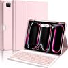 aMZCaSE Custodia per iPad Pro 13 pollici con tastiera, custodia per iPad Pro 13 con Bluetooth staccabile Smart Sleep/Wake Cover e portamatite per M4 13, rosa chiaro