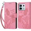 KENHONER Custodia per Xiaomi Redmi Note 13 Pro 5G Cover, Rosa | Portafoglio in Pelle PU Retro, Antiurto Flip, Slot per Schede, Funzione Stand, Chiusura Magnetica