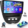 NHOPEEW Autoradio 4+64G per Peugeot 107/Citroën C1/Toyota Aygo 2004-2014