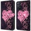 BLOTECH Cover per Redmi Note 11 Pro Custodia Flip Caso in PU Pelle Bumper Folio Protector a Libro Magnetic Buckle 3D Brillantini Glitters PU Leather Protettiva,Heart to Heart