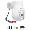 Anlapus 5MP TVI Telecamera Dome con Alimentatore e Cavo BNC, Audio 360°