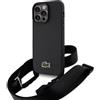 CG MOBILE Lacoste LCHCP15XSPVCK - Custodia rigida per iPhone 15 Pro Max 6.7, colore: Nero