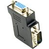 cablecc HDB15Pin VGA RGB Tipo a vite maschio a femmina ad angolo retto 90 gradi dado adattatore di estensione per monitor display