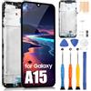 ARSSLY OLED Schermo per Samsung Galaxy A15 4G A155F LCD Display per Samsung Galaxy A15 5G A156B Sostituzione Schermo Touchscreen Digitizer Full Assembly con Riparazione Kit