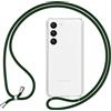 NALIA Cover con Collana per Samsung Galaxy S23 Plus, Verde Scuro | Mani Libere, Zero Stress, Retro Cristallino, Il Tuo Tocco Di Stile, Airbag Invisibile, HANGIT PRO