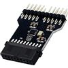 WLGQ Adattatore USB 3.0 19/20 PIN a doppia scheda madre USB 2.0 9PIN, scheda PCB nera, convertitore intestazione interna del computer