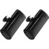 Kuulaa Power Bank 4500mAh,Ultra-piccolo&Ultra-compatto USB C Caricatore Portatile, Mini Powrbank Batteria Esterna per Android Samsung Galaxy/Note/OPPO/LG/Switch/Huawei/Xiaomi (2 pezzi-Black)