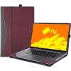 xisiciao Custodia per HP OmniBook X Laptop Next Gen AI PC 14-fe100, custodia in pelle PU con fori di raffreddamento e portapenne (rosso vinaccio)