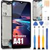 ARSSLY LCD Display per Samsung Galaxy A41 A415F Sostituzione, Digitazer per SM-A415F SCV48 SC-41A Touch Schermo Assembly Schermo Ricambio con Riparazione Kit,(Nero con Telaio 6,1)