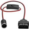 MEIRIYFA Cavo adattatore OBD2 da 16 pin a presa accendisigari, 18 AWG