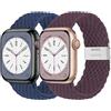 Wowstrap 2 PZ Cinturino per Apple Watch 44 mm 40mm 45mm 41 mm 42 mm 38mm iWatch serie 3 4 5 6 7 8 se 44mm 45 mm Uomo/Donna,Solo Loop Intrecciato Nylon Cinturini Apple watch Ultra 49mm Band