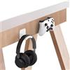 AZURAOKEY Supporto adesivo per cuffie, universale, gancio per cuffie da scrivania, supporto per cuffie, senza trapano, montaggio a parete, staffa per auricolari da gioco