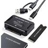 Lizoak Docking station per dischi rigidi M.2 NVMe e SATA, 10 Gbps, USB 3.2 Gen2, M.2 SSD per NVMe NGFF SATA SSD 2230 2242 2260 2280 e 2,5 pollici HDD SSD, adattatore USB C M2 USB con chip RTL9210B, M15, nero