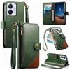 LIAOCY Cover a Libretto per Blackview Color 8 / Oscal Modern 8, Custodia Portafoglio con Cerniera in Pelle PU[Stile Business], Cover Anticaduta con Supporto, Green.