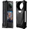 GEEMEE per Insta360 X5 Custodia protettivo Cage Fotocamera, Silicone Action Camera Frame Case Accessori per Insta360 X5 Protector - Nero