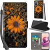 PHINIENLAND Cover per Xiaomi Redmi Note 10 4G custodia portafoglio Crisantemo | 3 scomparti carte, 1 tasca banconote, Chiusura magnetica, Supporto, Pelle PU flip cover per Redmi Note 10 4G