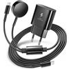 Truhuova Caricatore 2 in 1 per Samsung Watch e cellulare, caricatore rapido USB-C da 25 W con cavo di ricarica magnetico da 2 m per Galaxy Watch 8/7/Ultra/6/5/4/3, adattatore per S25 Ultra/S24/S23 & Buds