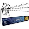 Berdsen DVBT2 Antenna con amplificatore interno 13-15 dB - Portata fino a 80 km - Antenna esterna esterna esterna - Filtro LTE - Full HD Ultra HD 4K