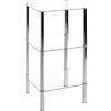 HAKU Scaffale cromo, Metallo, vetro di sicurezza - Dim. L 39 cm x A 77 cm x P 39 cm, Stile Moderno