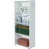 Dmora Libreria con Quattro Ripiani, Colore Bianco, cm 60 x 145 x 30