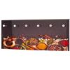 HAKU Appendiabiti da parete aspetto acciaio inox, motivo, Metallo, vetro di sicurezza - Dim. L 70 cm x A 30 cm x P 5 cm, Stile Moderno
