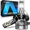 NOVSIGHT H7 LED Lampadine - 40000LM 130W H7 lampadine per fari con ventola, 700% di luminosità 6500K luce bianca lampadina LED, Plug and Play, IP68 impermeabile, confezione da 2