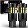 KATUR 7440 7443 7444NA 7441 992 Lampadina a LED 3014 54 Chipset 650 Lumens per Segnale di Direzione Back Up Reverse Brake Tail Stop Parcheggio Luci RV, Xenon Bianco (Confezione da 2)