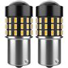 KATUR 1156 BA15S 7506 1073 1095 1141 Lampadina a LED 3014 54 Chipset 650 Lumens per Segnale di Direzione Back Up Reverse Brake Tail Stop Parking Luci RV, Ambra (Confezione da 2)