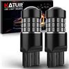 KATUR 7440 7443 7444NA 7441 992 LED Lampadina 3014 54 Chipset 650 Lumens per Segnale di Direzione Back Up Freno Anteriore Stop Stop Parking RV Lights, Brilliant Red (Pack of 2)