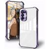 DESSEN Cover per Oppo Find X3 Lite 5G con Protezione Obiettivo Fotocamera & Angoli Rinforzati Airbag Antiurto Custodia Silicone Trasparente Morbida TPU Anti-ingiallimento, Viola