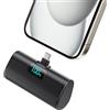 HETP Power Bank 5200mAh, Ultra-piccolo&Ultra-compatto Caricatore Portatile USB C PD Ingressi&Uscite Mini Powrbank Batteria Esterna per iPhone 17/16/15 Android Samsung Galaxy Note Huawei iPad Pro/Air-Nero