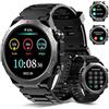 Qecnato Smartwatch Uomo Militare, 1.39" HD Orologio Smart watch con Chiamate Bluetooth, Tracker Attività con Sonno/Cardiofrequenzimetro, 110+ Modalità Sportive, IP68 Impermeabile per Android iOS, Nero
