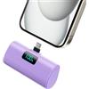 HETP Power Bank 5200mAh, Ultra-piccolo&Ultra-compatto Caricatore Portatile USB C PD Ingressi&Uscite Mini Powrbank Batteria Esterna per iPhone 17/16/15 Android Samsung Galaxy Note Huawei iPad Pro/Air-Viola