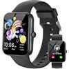 Ucani Orologio Smartwatch per Bambini, 1.8" Intelligente Fitness Tracker per Ragazzi Ragazze con 100+ Modalità Sportive, Contapassi, Sveglia, Sonno, Giochi, Smart Watch per Bambino Ado 5-16 Regalo, Nero