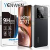 Yenwen Vetro Temperato per Realme GT 7T 5G Protezione, 2 Pezzi Vetro Temperato Pellicola Protettiva + 2 Pezzi Pellicola Fotocamera, Antigraffio, Durezza 9H, Senza Bolle