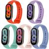 CHULN 5 Pezzis Cinturino per Compatibili con Xiaomi Mi Band 8, Regolabile Accessori per Cinturini in Silicone Sportivo di Ricambio per Mi Band 8 Smartwatch.