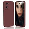 DESSEN Cover per Oppo A5x 5G / 4G - Silicone Custodia Antiurto Protezione Fotocamera Case Sottile e Morbida TPU Bumper Antishock Anti-Impronte, Rosso Vino