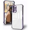 DESSEN Cover per Samsung Galaxy A23 5G / 4G con Protezione Obiettivo Fotocamera & Angoli Rinforzati Airbag Antiurto Custodia Silicone Trasparente Morbida TPU Anti-ingiallimento, Viola