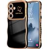LCHULLE Cover per Samsung Galaxy S23 FE Cuore Custodia Ondulata,Nero
